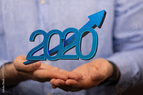 the 2020 business year up goals and success illustration