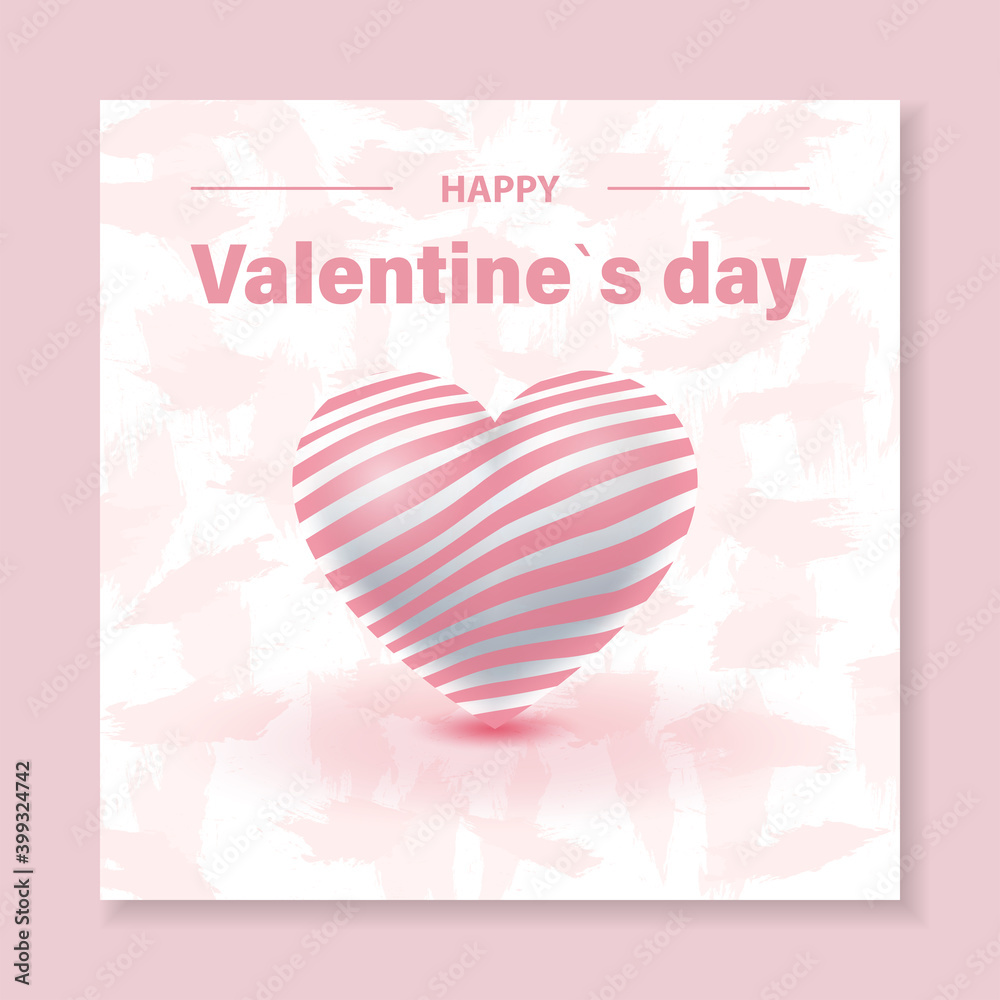 Greeting card concept for Valentines Day. vector illustration.