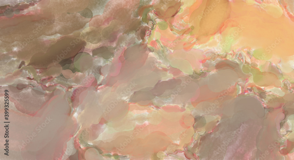 Fototapeta premium Soft watercolor wallpaper. Artistic painting with softly brushed colors. Pastel colors dabbed background. Painted abstract wall art.