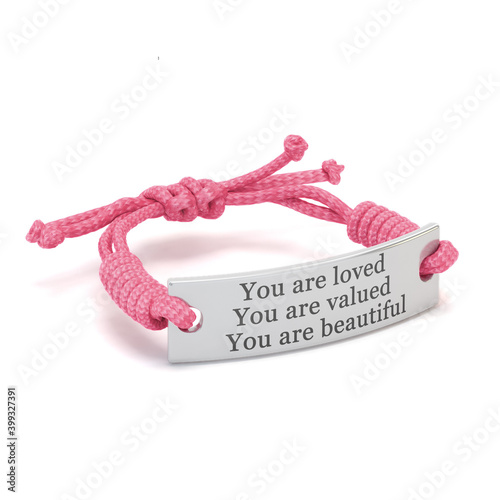 braided bracelet isolated on white background 3d