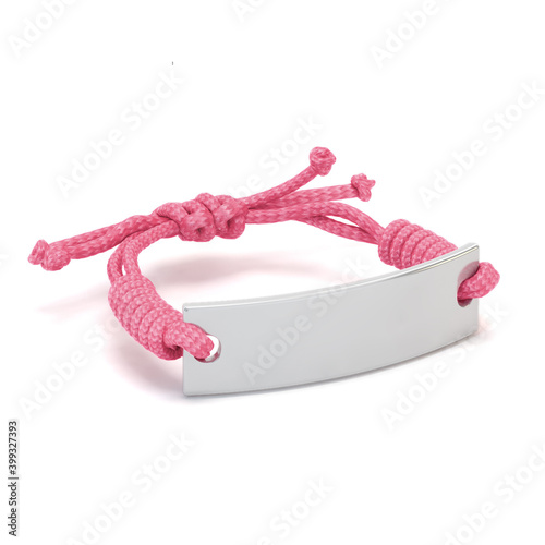 braided bracelet isolated on white background 3d