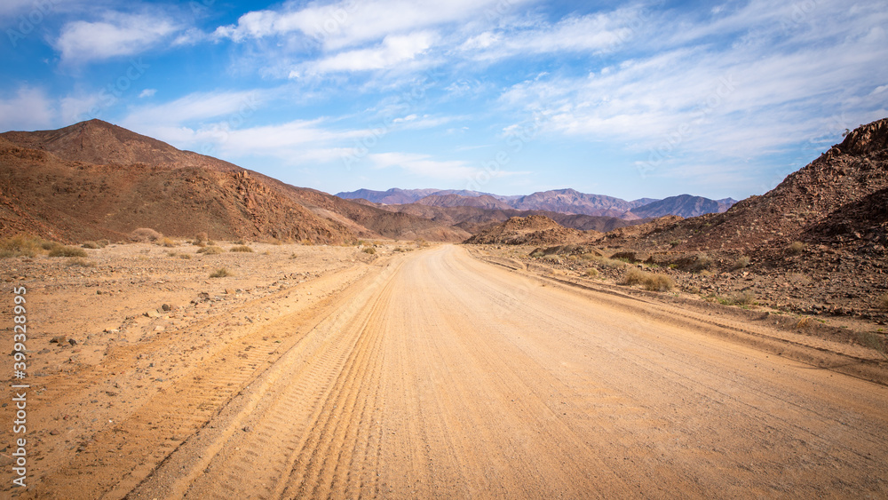Gravel road from Ai-Ais to Aus in Richtersveld Transfrontier Park, Namibia.