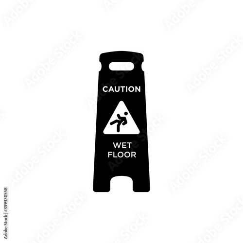 caution wet floor icon vector illustration design