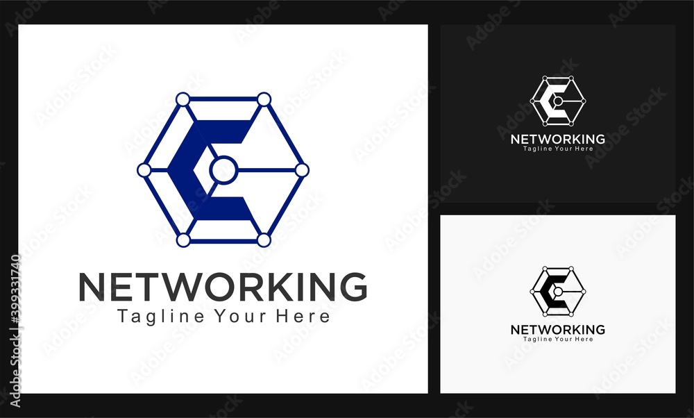 c networking business logo vector c networking business logo vector
