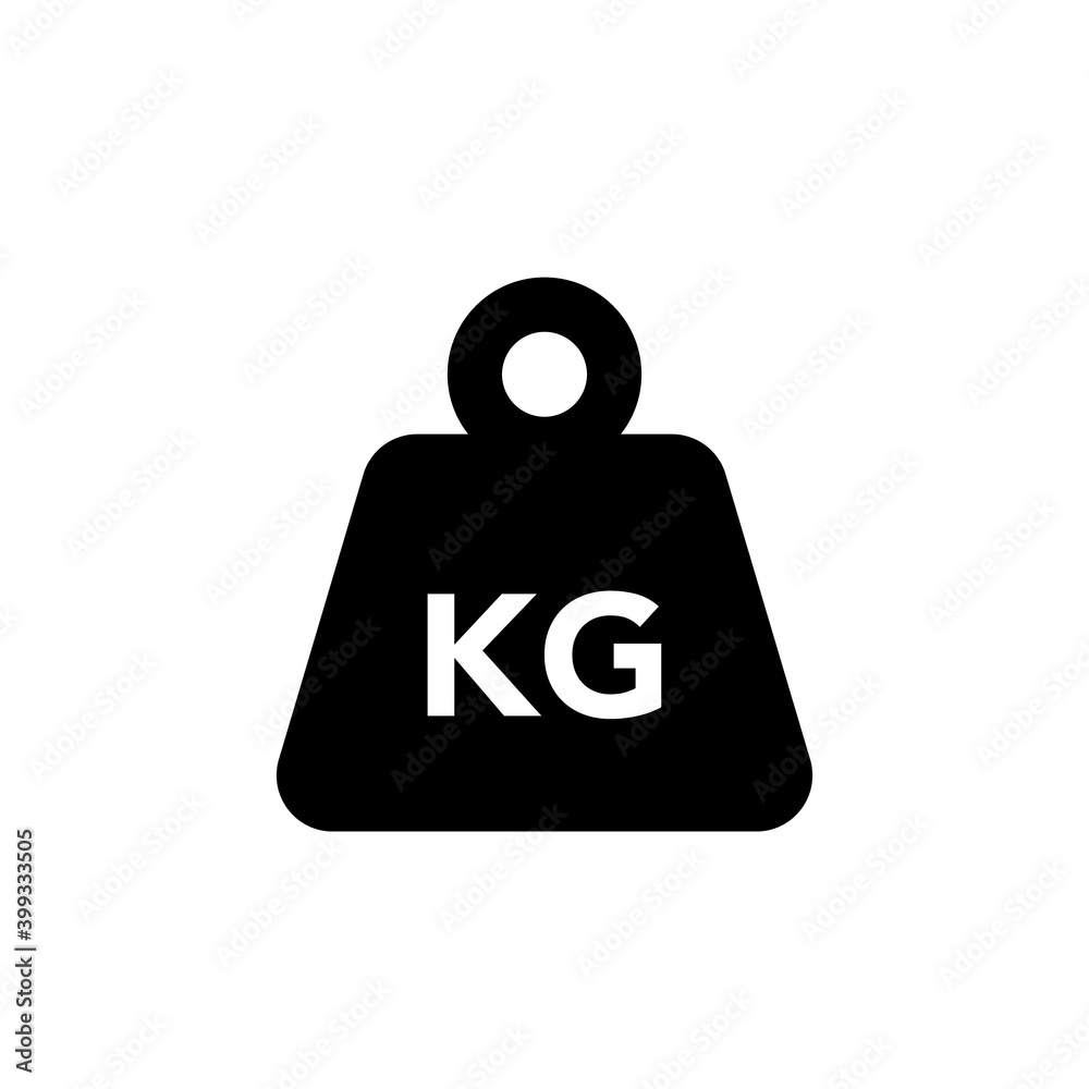 Simple KG weight silhouette icon, isolated Simple KG weight silhouette icon, isolated
