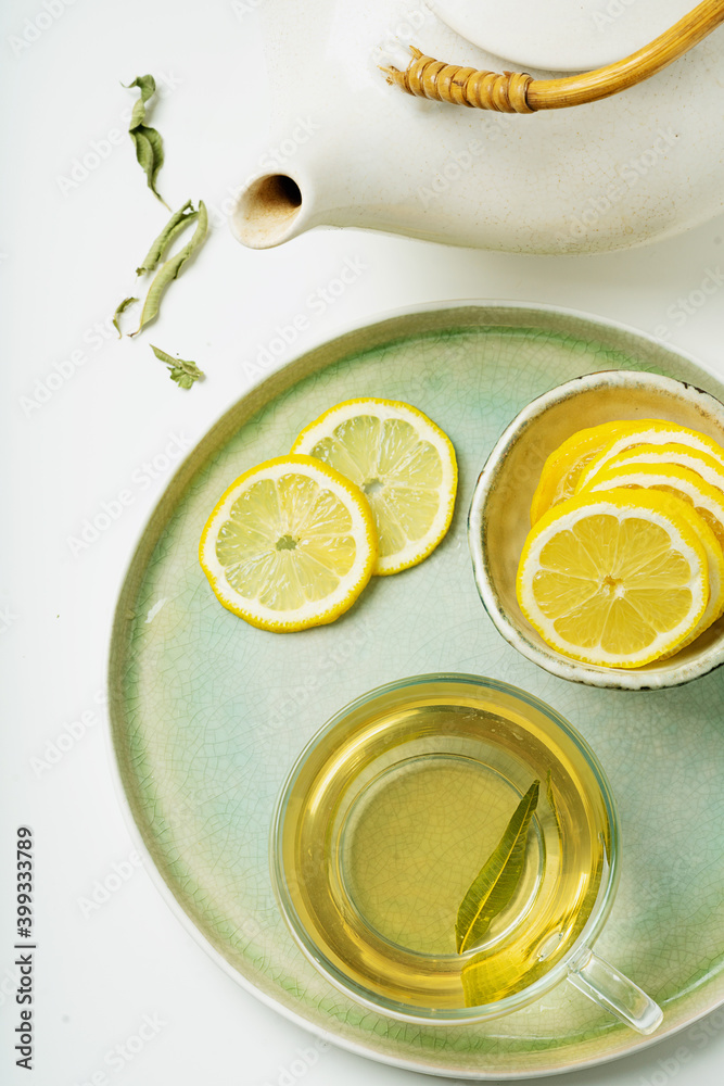 Lemon Verbena tea with lemon Lemon Verbena tea with lemon