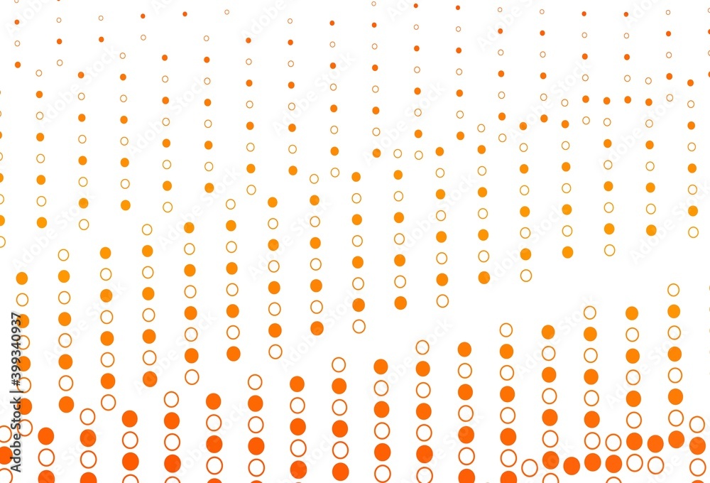 Light Orange vector pattern with spheres. Light Orange vector pattern with spheres.