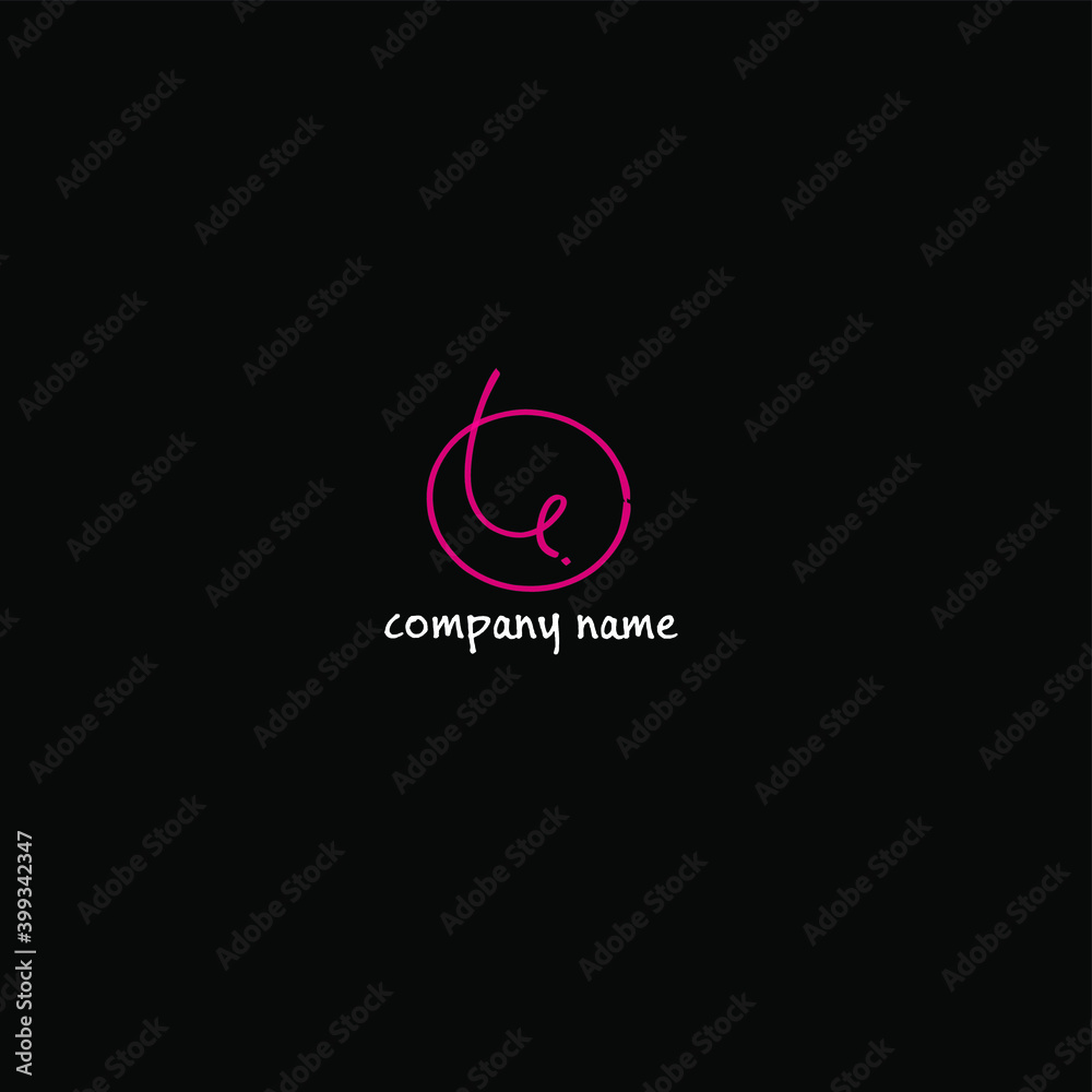 Le initial beauty monogram and elegant logo design Le initial beauty monogram and elegant logo design