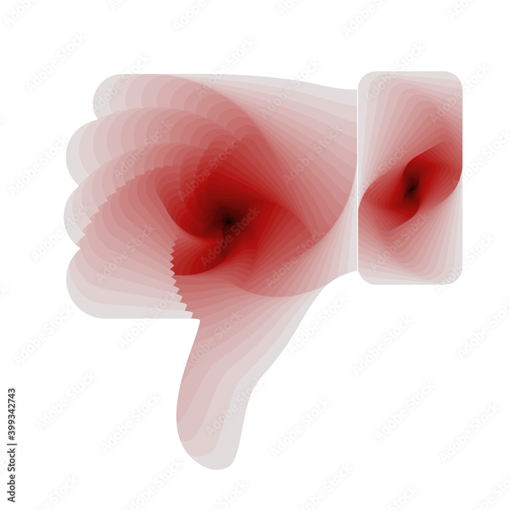 design for decoration with abstract pieces forming a not like icon