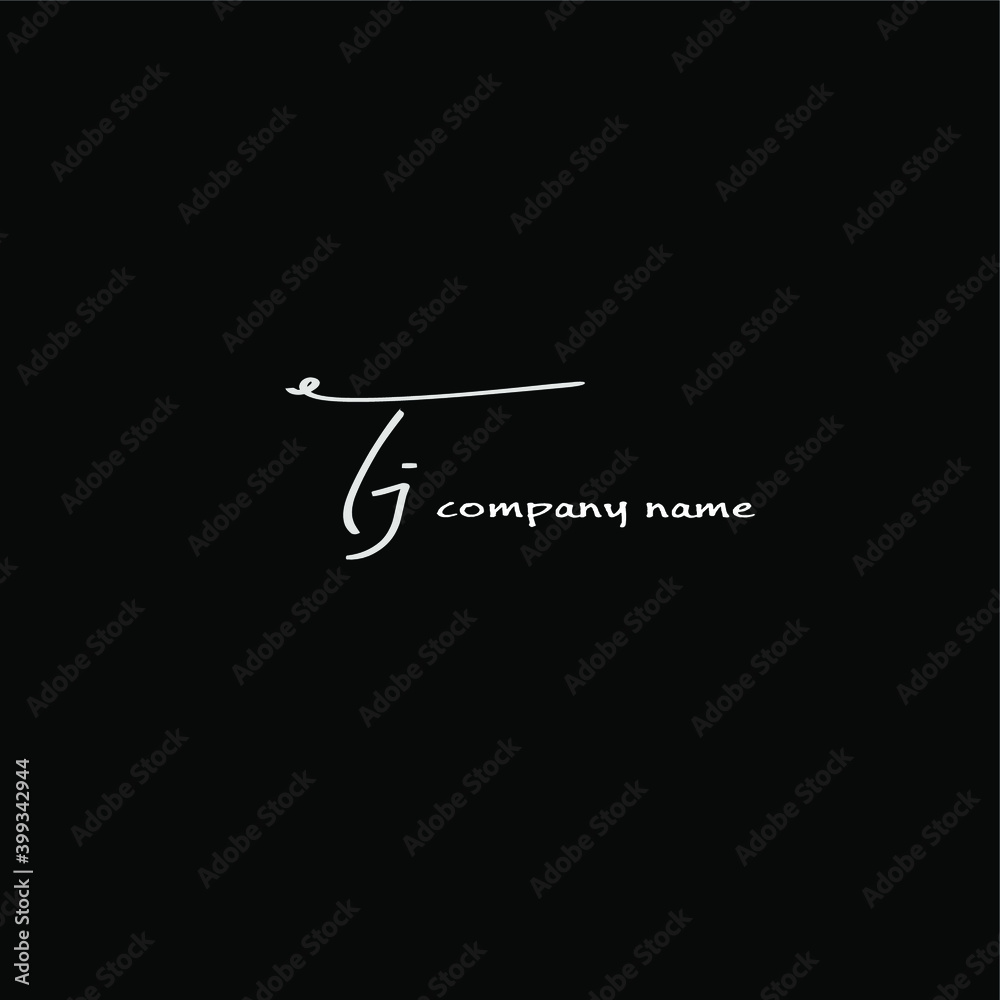 TJ initial beauty monogram and elegant logo design TJ initial beauty monogram and elegant logo design