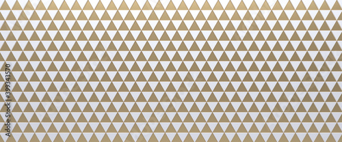 Wallpaper Mural White and gold tiled triangular abstract background. Extruded triangles surface. 3d render. Torontodigital.ca
