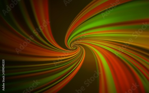 Dark Green, Yellow vector backdrop with bent lines. Creative illustration in halftone style with gradient. New composition for your brand book.