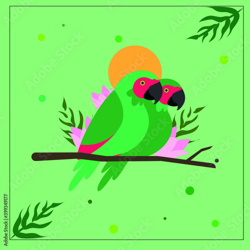 bird on branch drawing vector