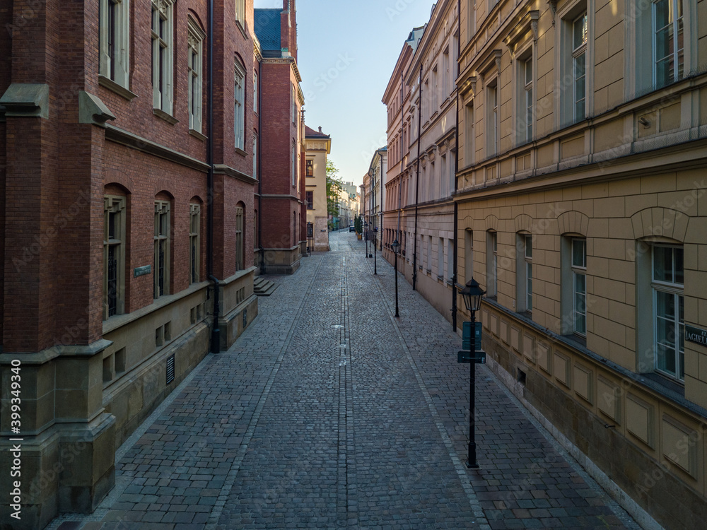 Jagiellonska Street in Krakow, Poland