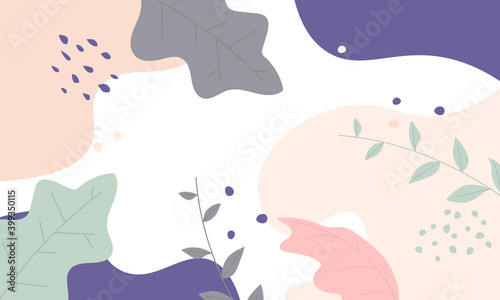 Abstract floral hand drawing background.