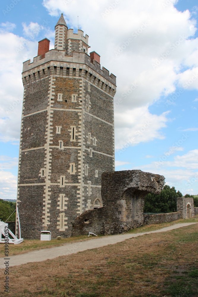 medieval tower in oudon in france