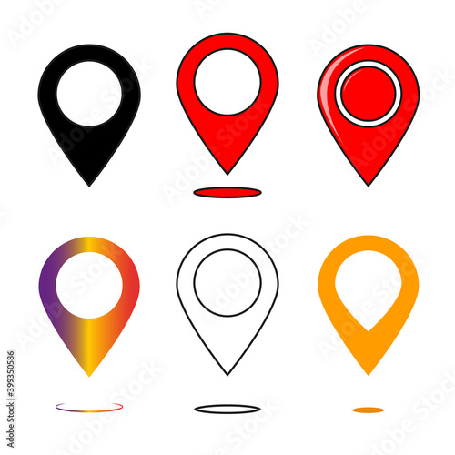Big Location map travelling icon set - vector for web Graphic, Motion, UX