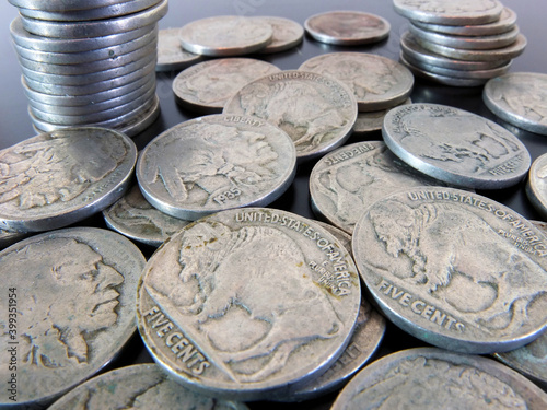 pile of old nickels