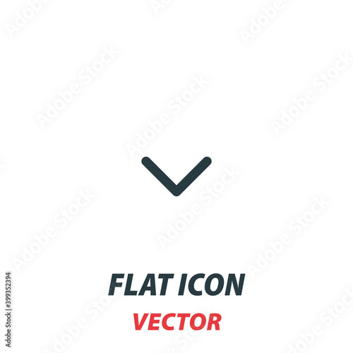 Expand more icon in a flat style. Vector illustration pictogram on white background. Isolated symbol suitable for mobile concept, web apps, infographics, interface and apps design