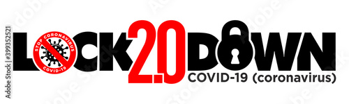 Lock down coronavirus 2.0. COVID-19 Pandemic world lockdown for quarantine. Corona Virus Vector on transparent background