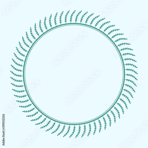 Natural vector frame. Gold leaves on white background template