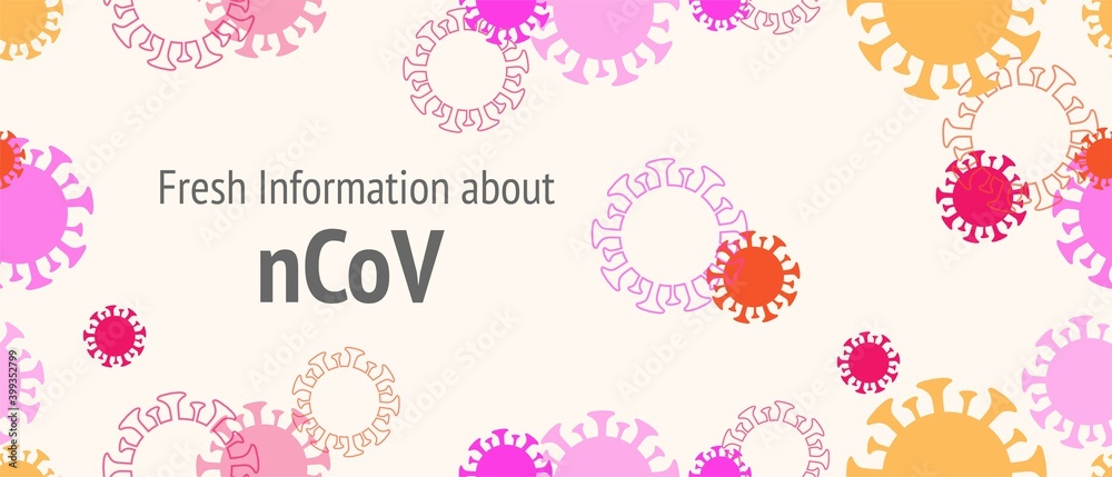 Fresh Information About Covid 19, nCoV. Seamless Corona Virus Texture. Virus