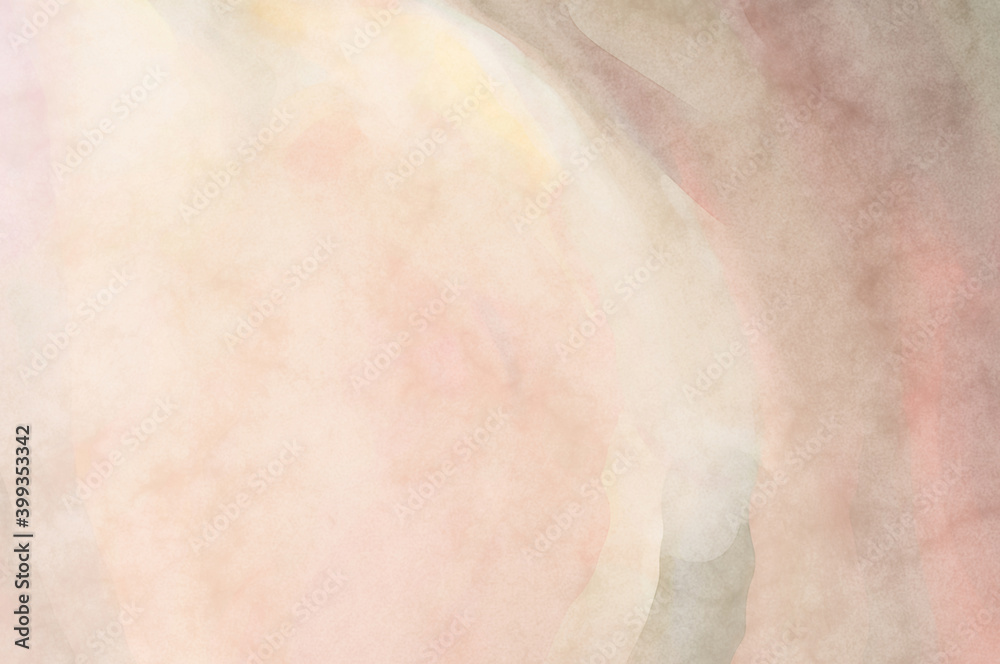 Fototapeta premium Soft watercolor wallpaper. Artistic painting with softly brushed colors. Pastel colors dabbed background. Painted abstract wall art.