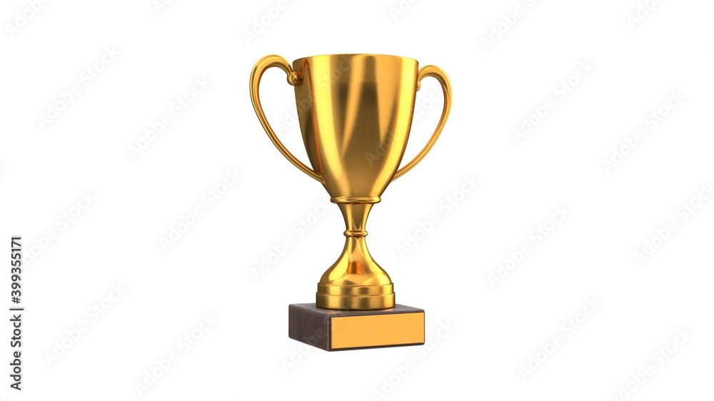 3D render of Gold Trophy Cup isolated on white 3D render of Gold Trophy Cup isolated on white