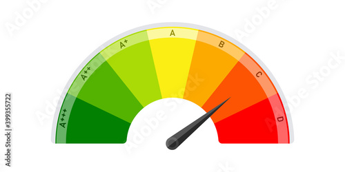 European Union energy efficiency rating. Vector illustration.