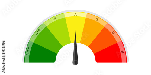 European Union energy efficiency rating. Vector illustration.