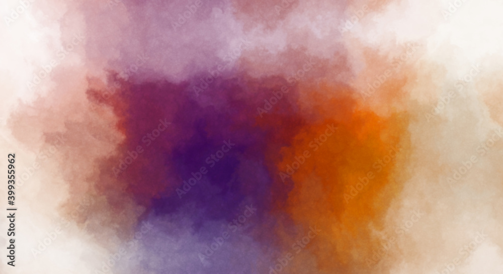 Naklejka premium Watercolor painted background. Abstract Illustration wallpaper. Brush stroked painting. 2D Illustration.