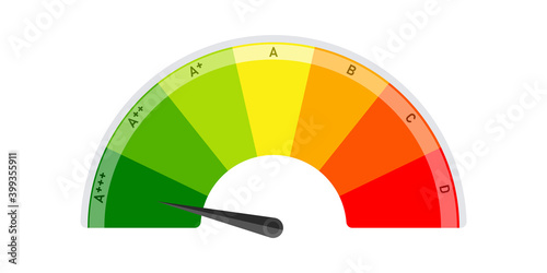 European Union energy efficiency rating. Vector illustration.