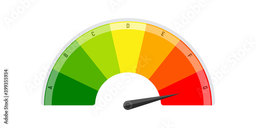 European efficiency rating. Vector illustration.