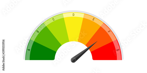 European efficiency rating. Vector illustration.