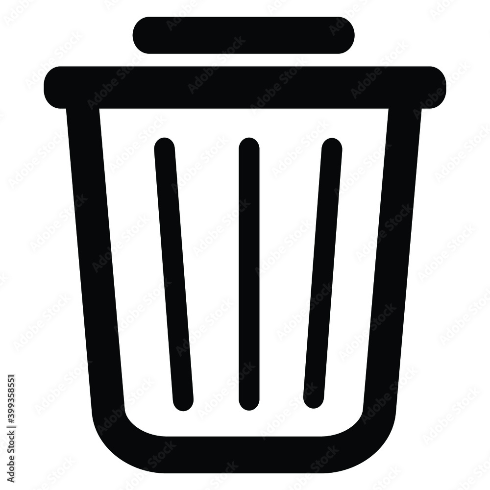Thin line user trash can icon. Fully editable. Royalty free. Thin line user trash can icon. Fully editable. Royalty free.