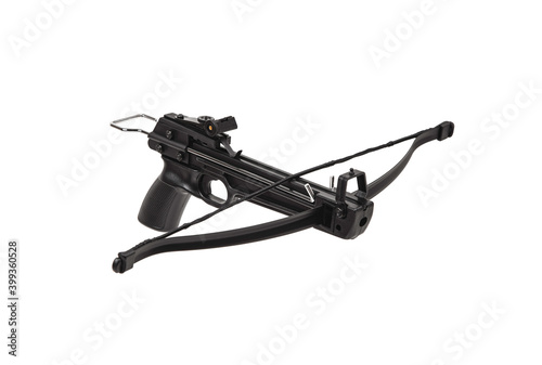 Leinwand Poster Modern crossbow isolate on a white back