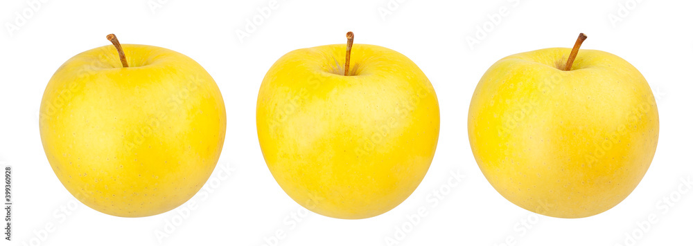 yellow apple path isolated on white yellow apple path isolated on white