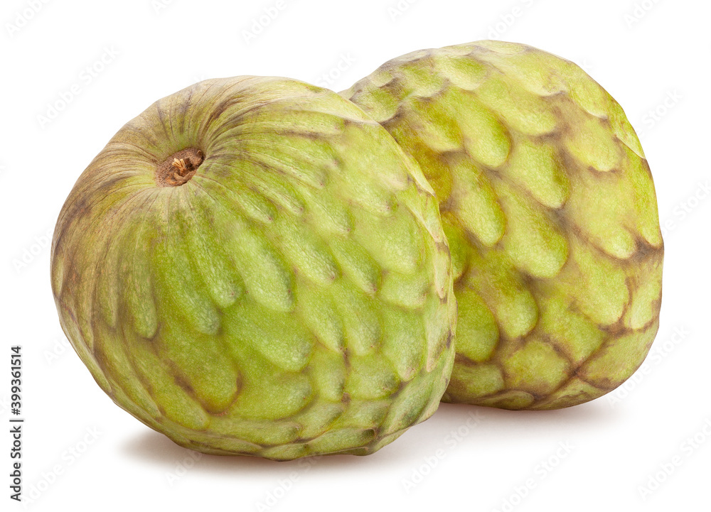 cherimoya path isolated on white cherimoya path isolated on white