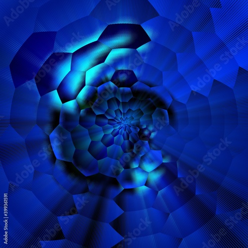 neon Blue and vivid indigo colored abstract patterns shapes and design 