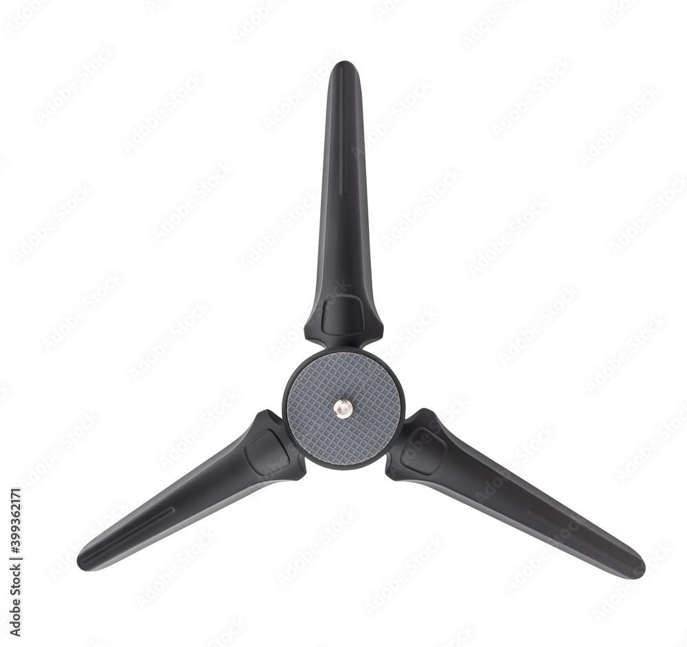 small tripod stand isolated on white top view small tripod stand isolated on white top view