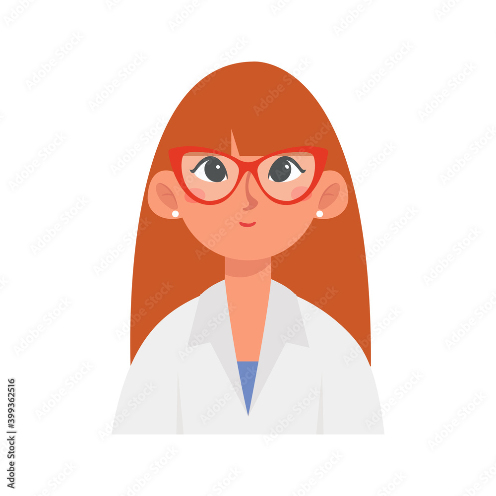 Isolated scientific woman professions jobs icon- Vector Isolated scientific woman professions jobs icon- Vector