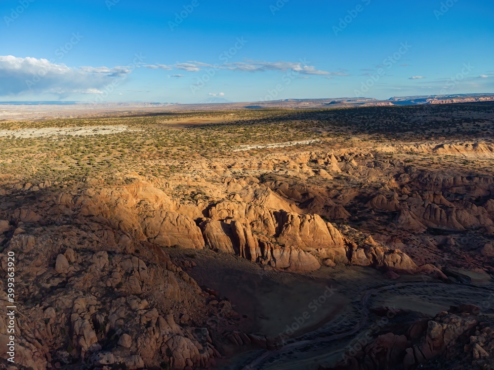 Aerial view of the Beautiful landscape around Vermilion Cliffs National Monument