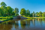 Canal lock and power station at the Stromsholms canal in Fagersta, Sweden