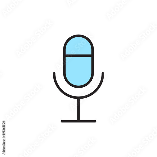 Isolated microphone computers tecnology online icon- Vector
