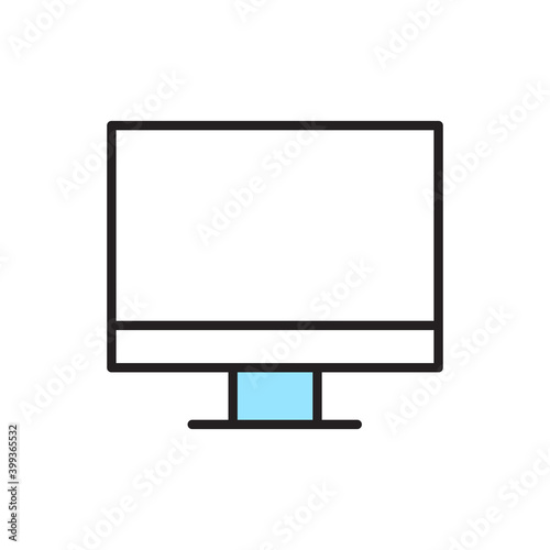 Isolated pc computers tecnology online icon- Vector
