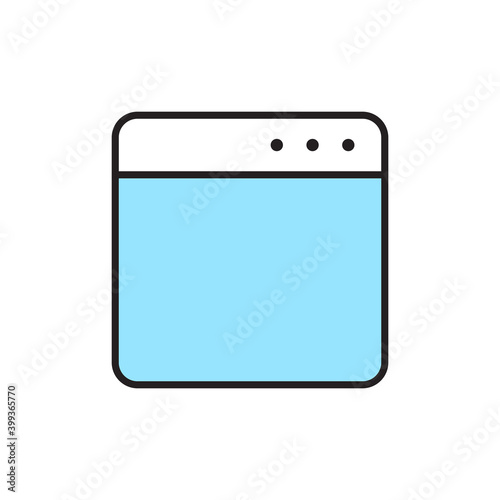 Isolated window computers tecnology online icon- Vector