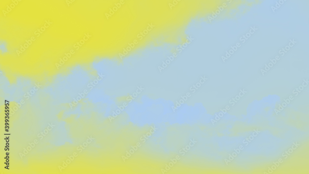 Obraz premium Vivid yellow and blue blurred abstract panorama background