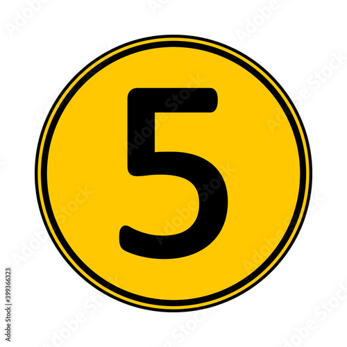 Number five button.