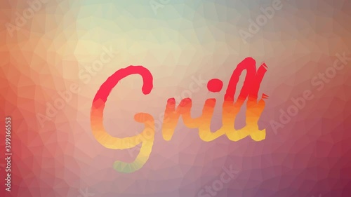 Grill Dissolving Strange Tessellated Looping Moving Triangles