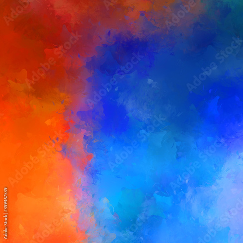 Creative abstract painting. Background with artistic brush strokes. Colorful and vibrant illustration. Painted art. © Hybrid Graphics